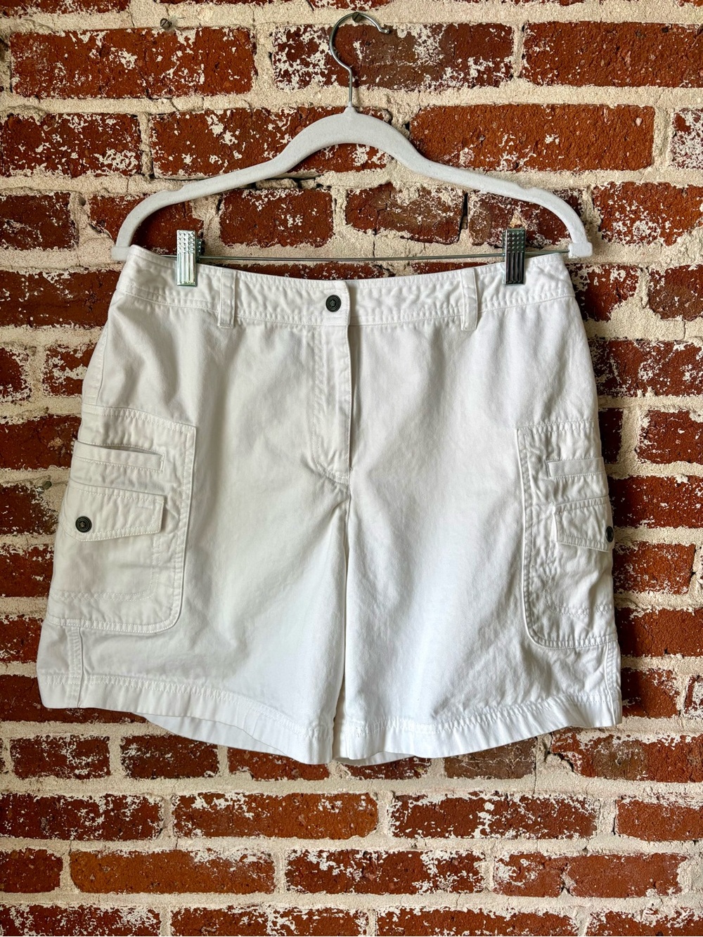 Vintage 90s Rafaella White Cargo Shorts